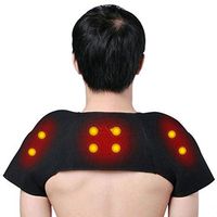 Shoulder Brace Double Shoulder Support Magnet self-Heating for Frozen Shoulder Pain Relief, Torn Rotator Cuff, Dislocated AC Joint, Sprain, Tendinitis,Black,XL