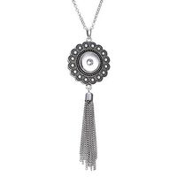 New Sale Charm Key Pendant Necklace Drills Fit 18mm Noosa Snaps Button YSDZ04 Woman Pretty Bright Cute Stylish For gift Simple Lovely Cheap Elegant Jewerly