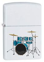 Zippo Lighter: Drum Set - White Matte 80163