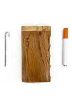 YATIKA - Wood Stash Box with Metal Bat and a Cleaning Tool (Simple)