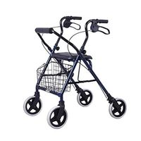Walkers for Seniors with Seat Aluminum Mobility Walking Aid 丨Lightweight Folding Rollator Walking Frame 丨 Height Adjustable Elderly Walker Rolling Walkers