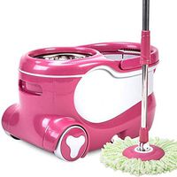 Spin Mop and Bucket with 1 Microfiber Mop Heads Floor Cleaning Easy Rotating Mops,Bucket Rotary Mop Double Drive The towel to Squeeze The Barrel Automatically Dragging The towing Cloth (Color : A)