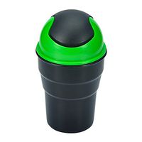 HOUSWEETY Mini Home Office Auto Car Vehicle Garbage Can, Black