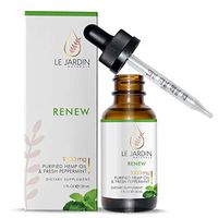 Le Jardin Naturals Hemp Oil – Renew | Pure Hemp Extract + Natural Peppermint for Pain Relief - Everyday Stress and Anxiety Support - Improves Energy and Productivity, (1000mg | 30ml) (Single Bottle)