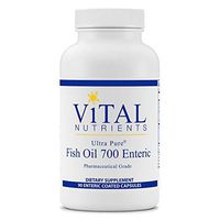 Vital Nutrients - Ultra Pure Fish Oil 700 Enteric (Pharmaceutical Grade) - Hi-Potency Wild Caught Deep Sea Fish Oil, Cardiovascular Support with EPA and DHA - 90 Enteric Coated Capsules per Bottle