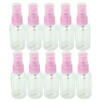 Tinksky 10pcs Portable Plastic Plain Fine Mist Perfume Make up Clear Empty Spray Sprayer Bottles 30ml