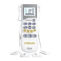 TruMedic TENS Electronic Pulse Unit & 4 Electrode Pads - For Muscle Stiffness, Soreness, Aches & Pains, Perfect for Relaxing Tight Muscles & Nerves for Electrotherapy Pain Management (TM-1000PRO)