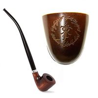 Tobacco Smoking Pipe Engraved Tolkien Symbol in Elvish Ring from Lord of The Rings Long stem Churchwarden Pipe Handmade from pear Wood by KAFpipeWorkshop