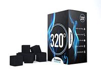 320° Premium Coconut Charcoal Coal (25mm Cubes) for Hookah Shisha & BBQ 1 kg - 72 Pieces