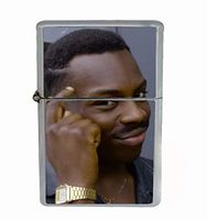 Customized Collectables Thinking Black Guy Meme Funny Flip Top Oil Cigarette Lighter