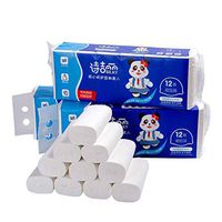 MRktkr Paper 4 Ply 12 Rolls Toilet Paper Bulk Rolls Bath Tissue Paper Household Bathroom Soft