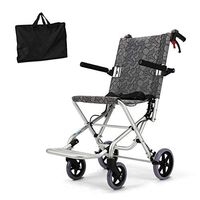 Oceanindw Foldable Wheelchair - Lightweight Aluminium Frame, Tight Portable Attendant-Propelled Wheelchairs, Compact Wheelchair for Elderly and Handicapped