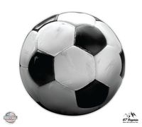 GT Graphics Soccer Ball - 3" Vinyl Sticker - for Car Laptop I-Pad Phone Helmet Hard Hat - Waterproof Decal