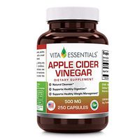 Vita Essentials Apple Cider Vinegar 500 Mg Capsules, 250 Count