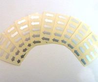 Minilabel 100 Labels , 20X10mm Arrow Shape , Matt Silver , Removable / Low Tack Colour Code Stickers