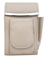 New Genuine Leather Cigarette Case Holder with Pocket for Lighter by Improving Lifestyles (CREAM)