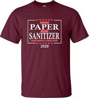 Go All Out Large Maroon Adult Toilet Paper Hand Sanitizer Make America Clean Again T-Shirt
