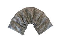 Microwavable LOVEwrap Neck & Shoulder wrap - Unscented 6 x 24 - Flax Seed - Soothes Muscle Ache Pain Relief - Natural Soft Cotton - Warming Muscle Relaxation - Waves Gray Beige