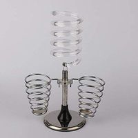 LIUCS Desktop Hair Dryer Holder Spiral Holder Stainless Steel Acrylic Holder Hairdressing Beauty Barber Hairdressing Vertical Accessories Tool, Transparent