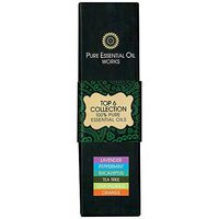 Pure Essential Oil Works Top 6 Collection, 100% Pure, Natural, Paraben-Free and Therapeutic Grade with Euro-Style Dropper, .33 Ounces Each, 6-Count