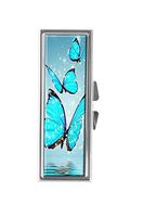 jkfgweeryhrt Pill Box for Purse or Pocket Pill Case Decorative Boxes Gift Box Pill Organizer for Travel Pill Box - Flying Butterfly