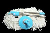 Pro 360 Clean PRO 360 Rotating Spin Magic Mop - Dual Dry Drying Version Replacement Handle and 2 Mop Heads (Blue, 1)