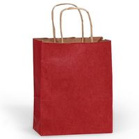 RED Kraft Paper Gift Bags Set of 5