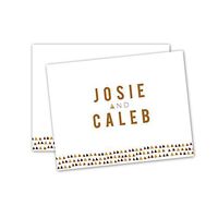 Triangles Personalized Note Cards - Copper