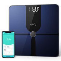 eufy Smart Scale P1 with Bluetooth, Body Fat Scale, Wireless Digital Bathroom Scale, 14 Measurements, Weight/Body Fat/BMI, Fitness Body Composition Analysis, Black/White, lbs/kg (Renewed)