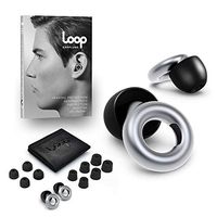 Loop Earplugs - Perfect for Work, Study, Motorcycle, Concerts & Overall Noise Reduction - Loud Becomes Quiet - 20 dB High Fidelity Hearing Protection - Reusable Silicone & Foam Tips - Silver
