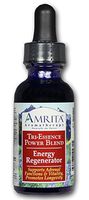 AMRITA Aromatherapy: Energy Regenerator Tri-Essence Power Blend; All Natural Herbal Extracts, Flower Essences & Essential Oils of Hemlock Spruce, Atlas Cedar & Angelica Root -Size: 240ML