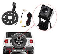 RED WOLF Jeep Spare Tire Mount Rear View Backup Camera for Jeep Wrangler 2009-2016 Parking Safety Back Reversing Camera RCA Plug Removable Guideline Waterproof