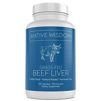 Native Wisdom Grass Fed Beef Liver Capsules, New Zealand Pasture Raised and Finished, 3000 mg Serving, 30 Day Supply