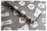 eVincE Thick Matte Tom and Jerry Gift Wrapping Papers | a Classic All time Favorite for All | Fun Facts Along The wrap for Kids and Adults Gift Wrapping | Set of 25 Sheets (50 x 70 cms)(Grey)