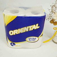 Heitaisi 4/8 Roll Home Bathroom Toilet Paper Towels Bulk Bath Tissue, Smooth Soft Skin-Friendly Biodegradable 3-Ply Roll Paper Tissues Bulk for Home Daily Life Workshop Restaurant