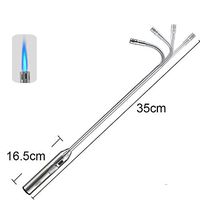 Inmindboom Inflatable Lighter Blue Fire Windproof with Safety Switch 360°Long Flexible Neck for Candles,BBQ, Fireworks,Party,Kitchen