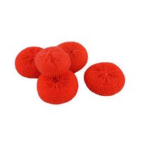 uxcell Plastic Kitchen Dish Pot Pan Mesh Scouring Washing Cleaning Scrubber Pad 5pcs Red