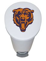 The Furniture Cove New 2.6 Gallon White Plastic Step Trash Can Waste Basket Featuring the Choice of Your Favorite Football Team Logo - FREE Trash Liner Included (Bears)