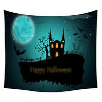 Bosji (150x200cm) Tapestry, Happy Halloween Pumpkins Ghost Tree Printed Horror Wall Hanging Tapestry, Art Home Garden Decoration