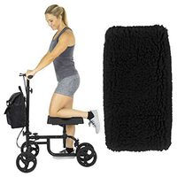 Vive Knee Walker with Pad - Steerable Scooter for Broken Leg, Foot, Ankle Injuries - Kneeling Quad Roller Cart - Orthopedic Seat Pad for Adult and Elderly Medical Mobility - 4 Wheel Caddy Crutch