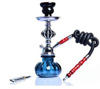 YINSY Portable Travel Arabian Hookah Set, 1 Hose Hookah Complete Set,with Bowl Hose Metal Tongs Accessories,Black