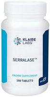 Klaire Labs Serralase - Vegetarian Proteolytic Enzyme Blend with Serratia Peptidase & Bromelain for Digestion, Sourced from Papaya & Pineapple, Hypoallergenic (180 Enteric Coated Tablets)