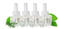 (4 Pack) Scent Fill Fresh Peppermint & Rosemary Plug in Refills Fits Air Wick Scented Oil Refills