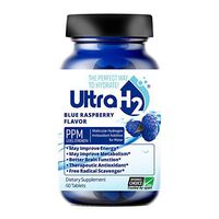 UltraH2® Molecular Hydrogen Tablet, Rich Hydrogen Magnesium Water Supplement,Increase Cell Energy & Immunity Enhancement,Therapeutic Antioxidant Support,Speed Up Recovery,Blue Raspberry,60 Tablets