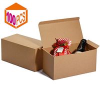 MESHA Groomsmen Gift Boxes 9x4.5x4.5 Inch Gift Boxes Bulk Gift Boxes with Lids Brown Kraft Paper Boxes Easy Assemble Boxes for Wrapping Gifts (Brown-100Pcs)
