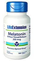 Melatonin 6 Hour Timed Release 300 mcg 100 Vegetarian Tablets-Pack-3