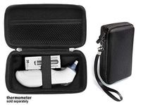 Thermometer Case for Braun Digital Ear Thermometer ThermoScan 7, 7 IRT6520, IRT6020, 600, 6, 5, 5 IRT6500, and 3, Semi Hard Travel Case/Storage Bag with mesh Accessories, by CaseSack (CASE ONLY)