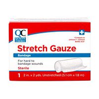 Quality Choice Stretch Gauze Bandages Sterile 2 in. X 2 Yds 1 Roll Each (1)