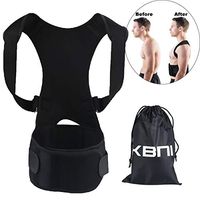 Back Brace Posture Corrector for Women Men Teens KBNI Lumbar Support Belt Adjustable Washable Invisible Improves Posture and Pain Relief from Neck, Upper Back, Lower Back, Lumbar and Shoulder(L)
