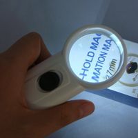 LED Switch Light 15X Hand Held Reading Map Magnifier Magnifying Glass